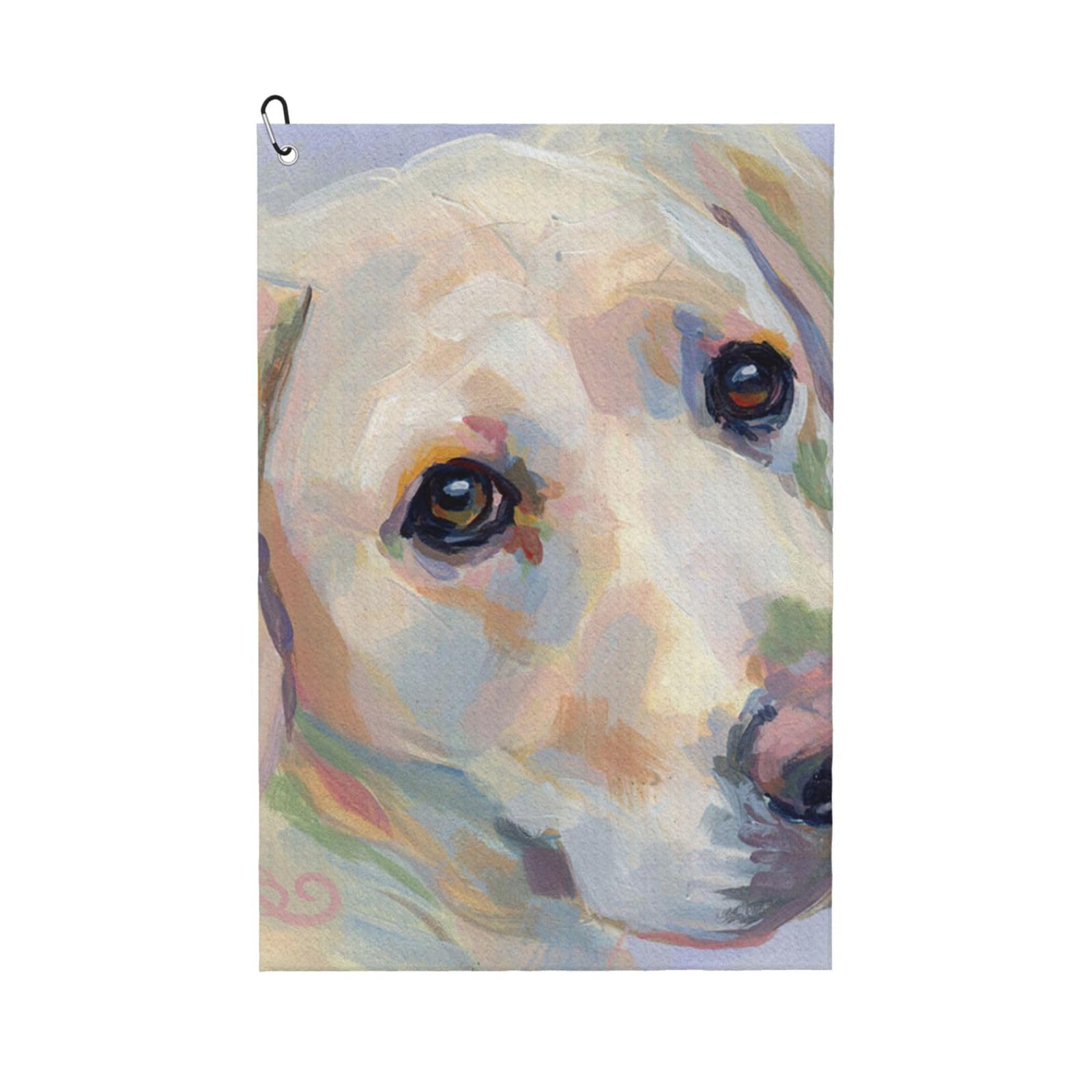 Hnnkloy Cute Labrador Dog, 16x24 in Portable Waffle Golf Towels with Carabiner Clip for Golf Bag