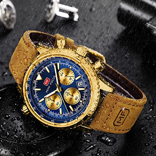 Image of AIMES Mens Watches Chronograph Waterproof Sport Military Watch for Men Analog Quartz Movement Stylish Wrist Watch Elegant Gift Watch for Men