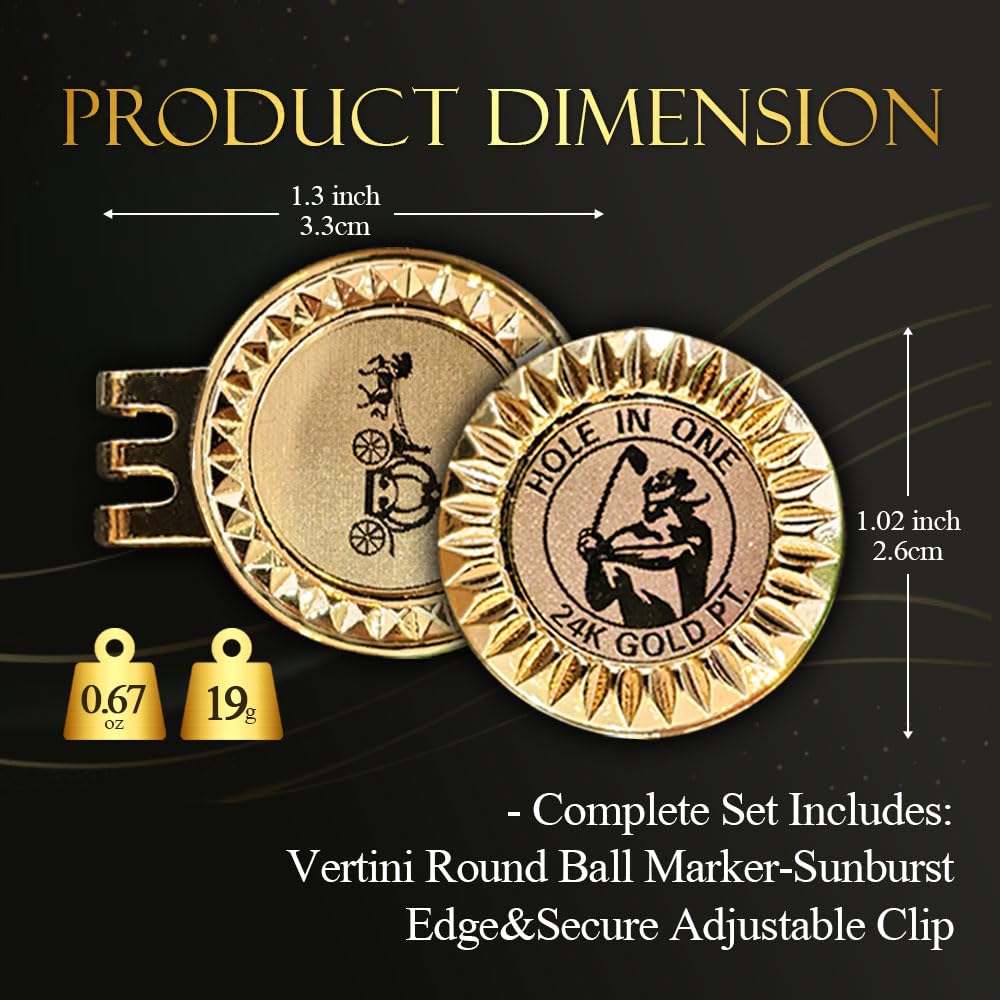Amazon | [VERTINI] 金メッキ/ボールマーカーとマグネットハット