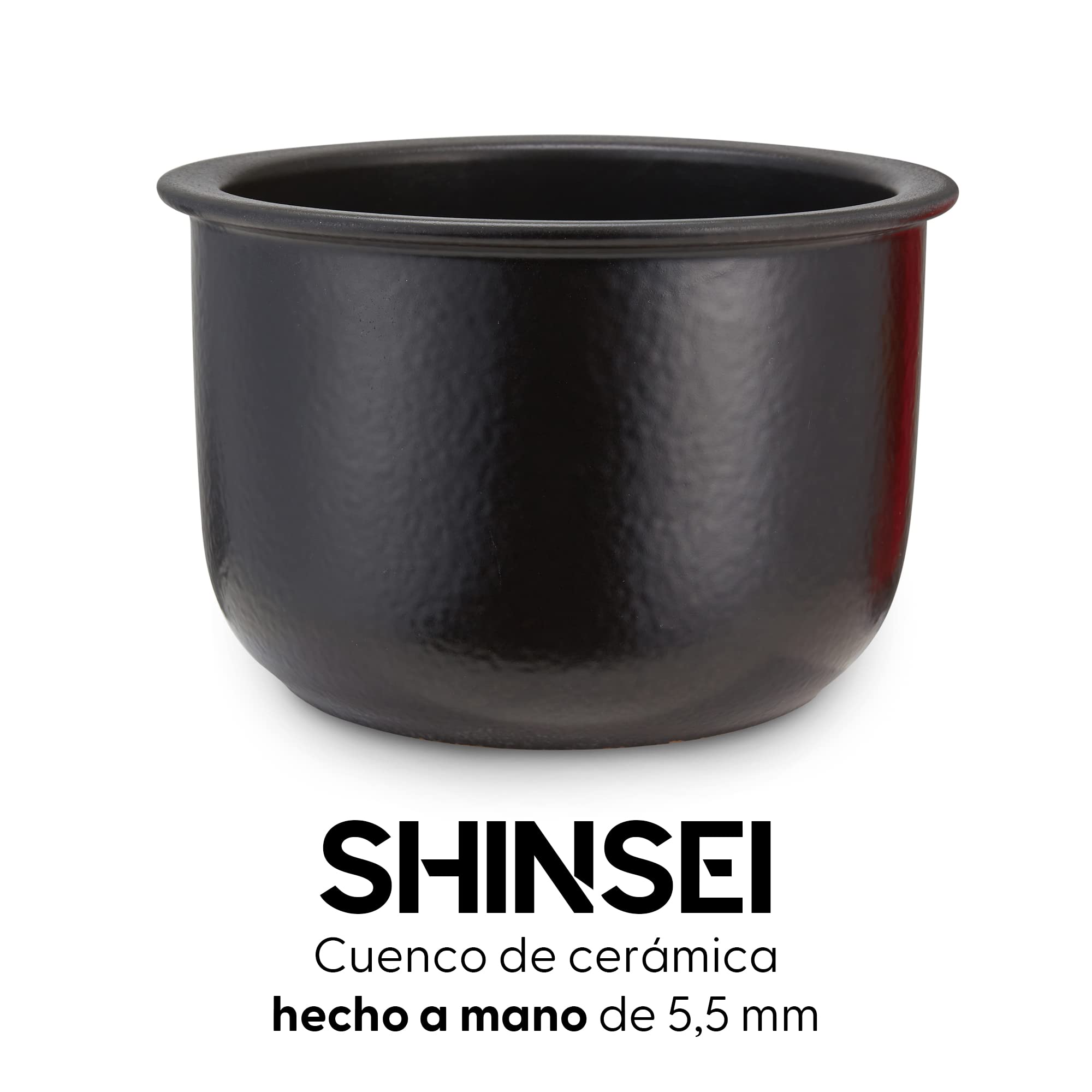 Yum Asia Tsuki Mini arrocera con cuenco de cerámica Shinsei (2,5 tazas, 0,45 litros) 5 funciones de cocción de arroz, 2 funciones de multicocina, pantalla LED oculta, 220-240V (Pebble Grey)