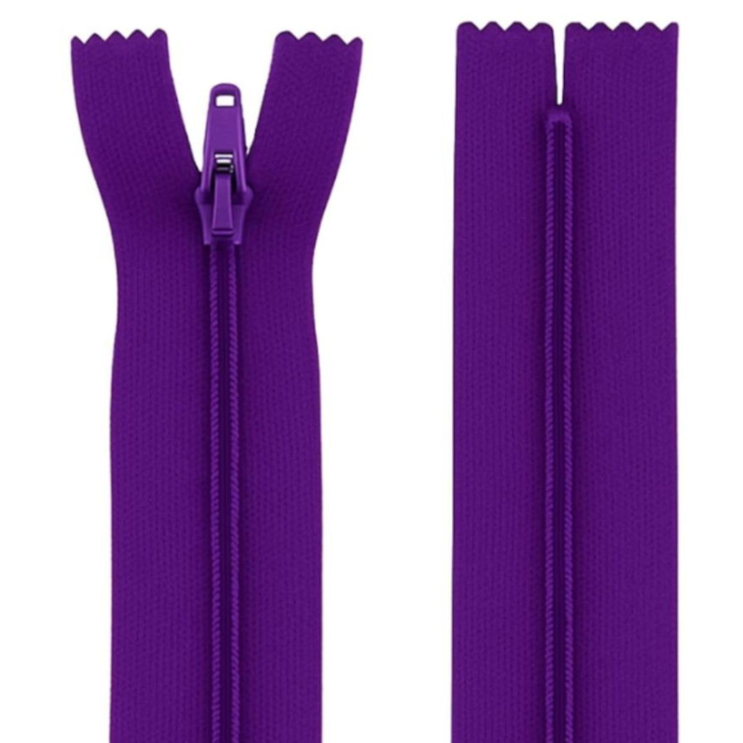 12" (30.5cm) Purple Zip - Closed-End - Dressmaking, Sewing & Craft