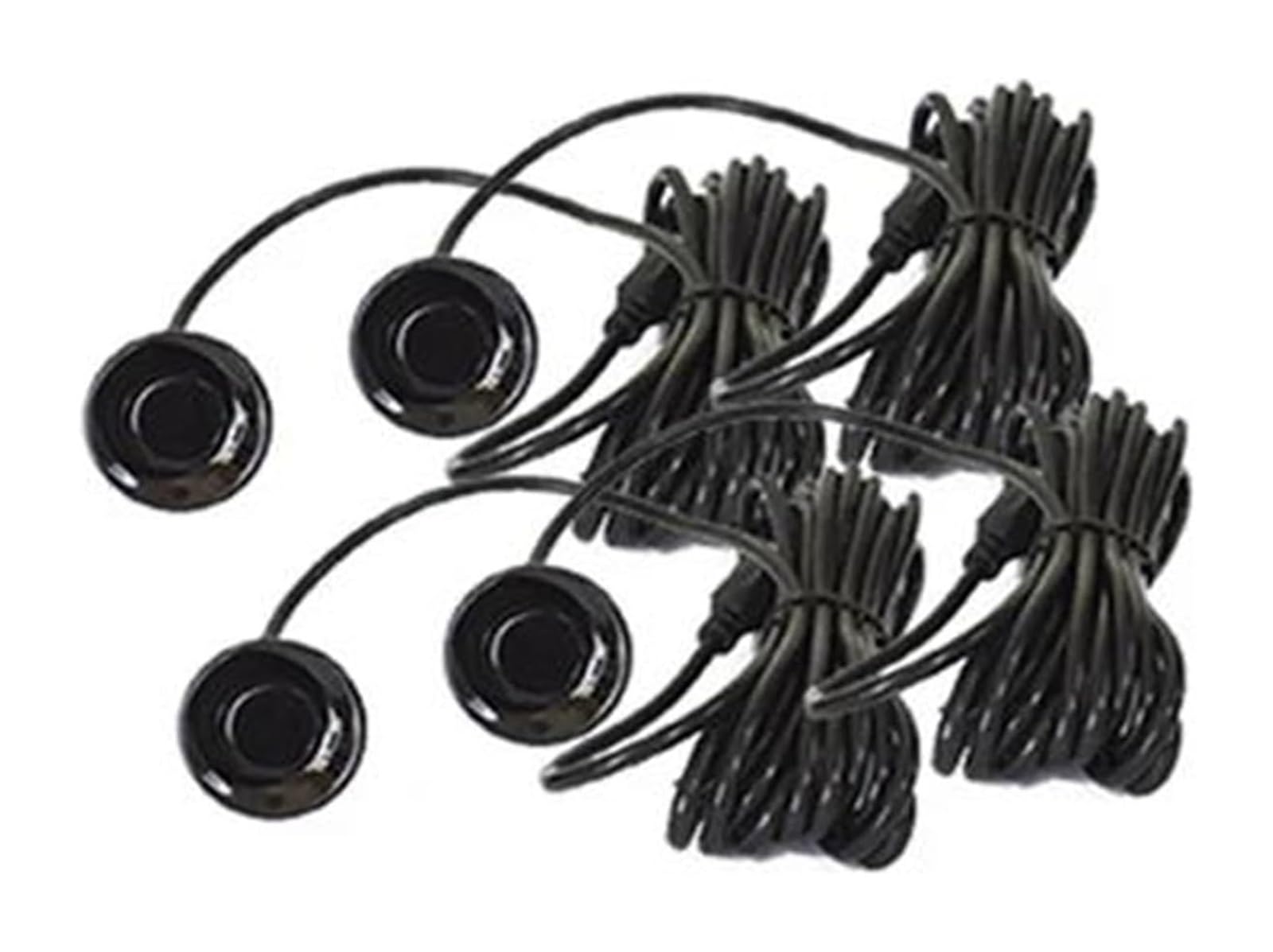 Sensor Aparcamiento Marcha Atrás para Coche 22 Mm Negro Rojo Azul Dorado Gris Plateado Champán 4 Unidades Aparcamiento Sistema Radar(Negro)
