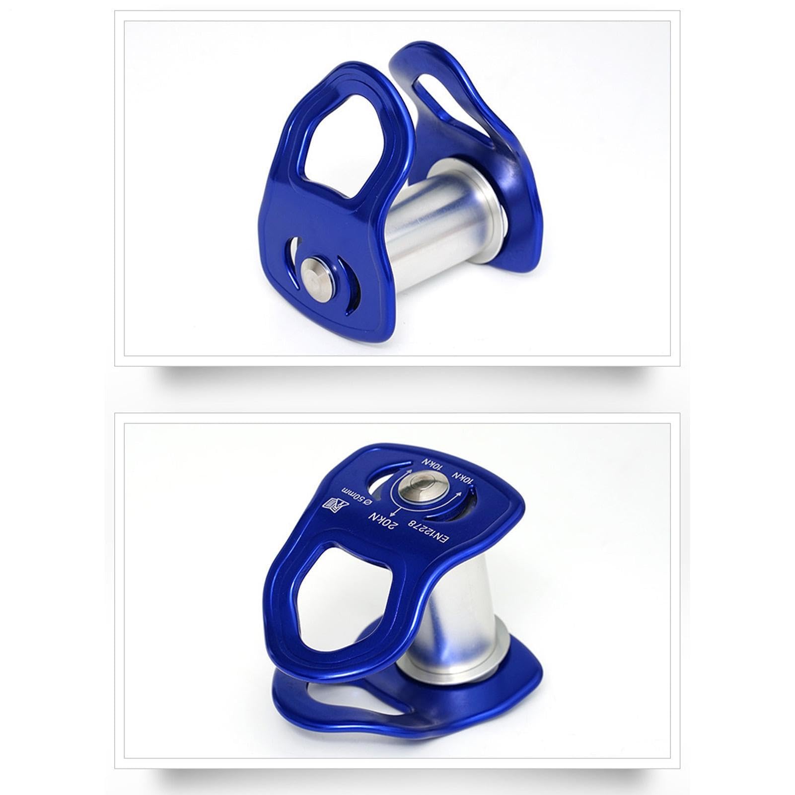 Poleas para Cuerdas Bloque de Aluminio Aleado Alta Resistencia | Rueda Pequeña para Polea Para tendedero, bandera, caza, Slack, hogar, garaje, techo, camping, bici, carga, cubo, cesta