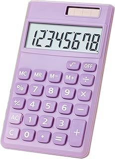 Seaciyan Basic Calculator, Desktop Cute Pocket Size Mini Calculators for School, Office, Home (Purple)