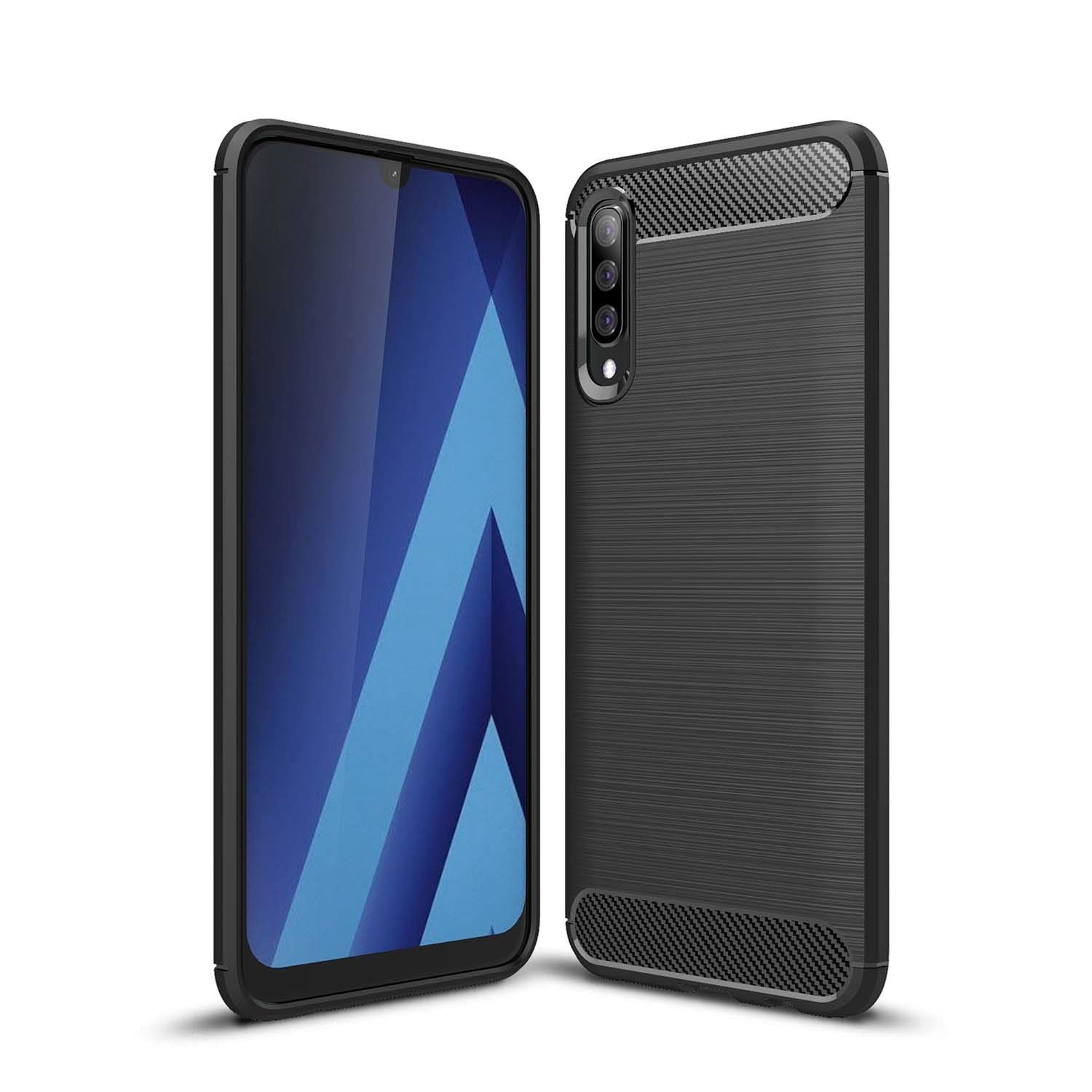 Case Compatible with Galaxy A70s Case, Compatible with Galaxy A70 Case, Carbon Fiber Texture Design Cover Anti-Scratch Shock Absorption Case for Samsung Galaxy A70s/ Galaxy A70 (Black)