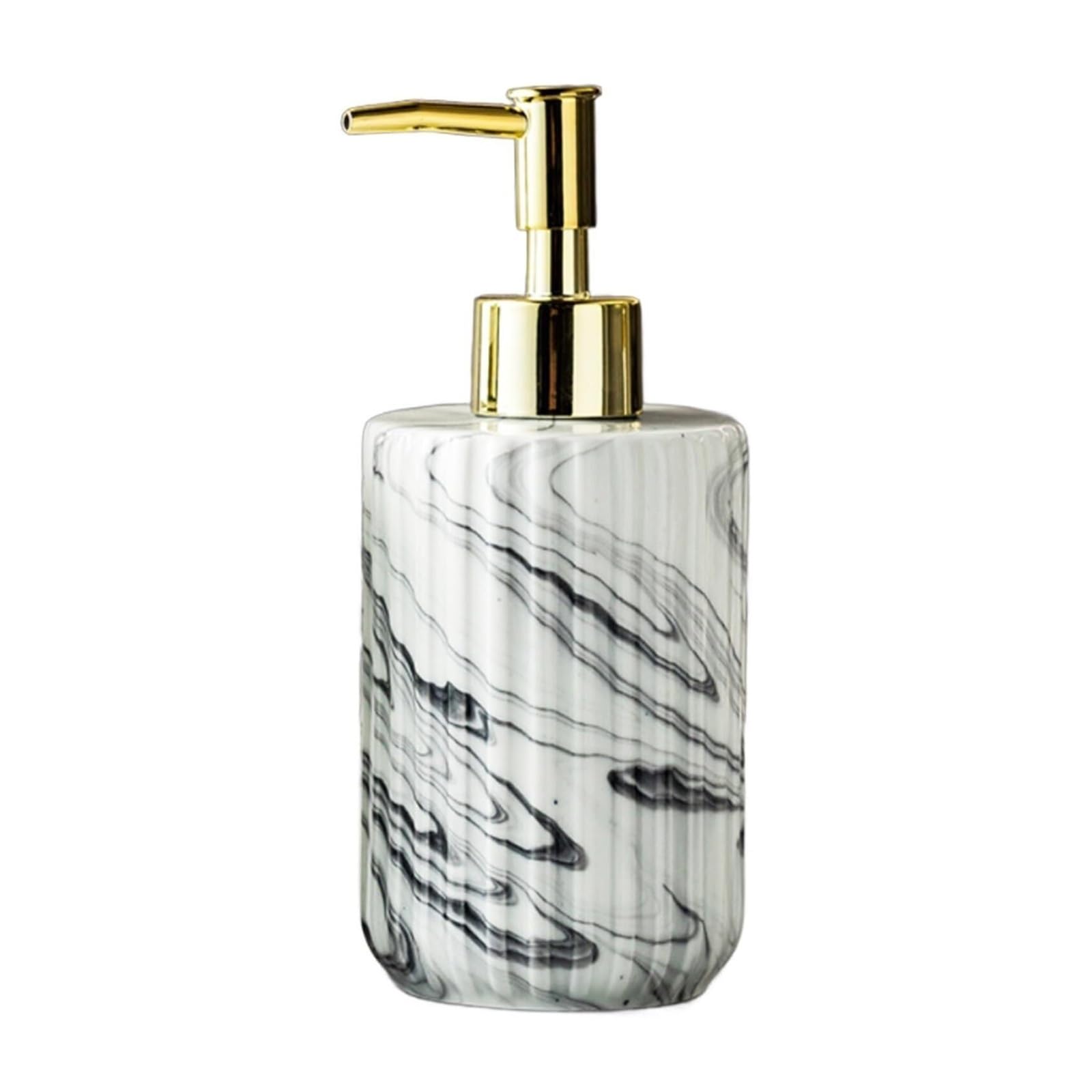 Hand Soap Dispenser Hand with Pump Ceramics Refillable Liquid Dispensers for Bathroom Dish for Bathroom(Grey)