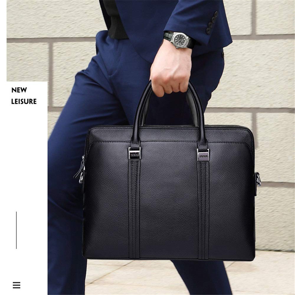 Sacs Messagers pour Hommes Sac for ordinateur portable en cuir imperméable Homme simple Porte-documents Messenger Bag d'ordinateur Satchel pour le Travail