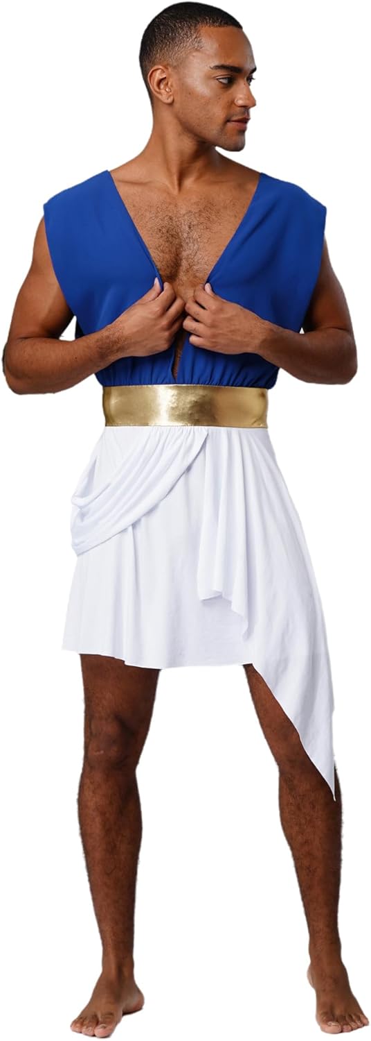 JEATHA COSTUMES Luxury Greek Robe Costume Mens Greek Emperor Costume Costumes Cosplay Halloween Carnival