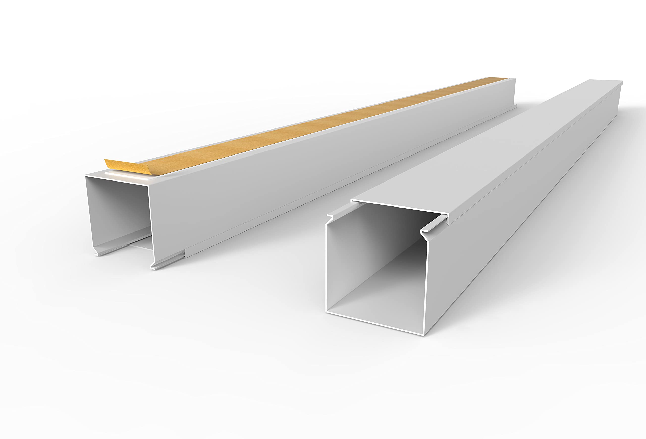 10 m Kabelkanal Selbstklebend PVC Kunststoff, Aufputz für Wand Montage allzweck Kabelleiste, Kabelschacht (60 x 60 mm H x B 10 m)