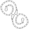JJUNW Pack of 2 Stainless Steel Chains with Carabiner 0.5 m Chain Stainless Steel Chain Metal Chain Link Chain 3 mm Chain Links for Fence Gates Cage Gates Pets Garden Gates Bird Cage