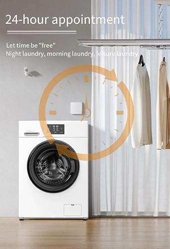 Miniatura 5 de Lavadora y secadora todo en uno de 5 pies cúbicos, secadora de ropa de 1500 W con bañera de acero inoxidable, carga frontal, panel táctil LCD,