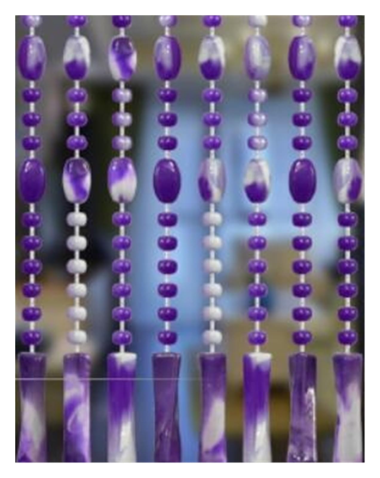 Rideaux de Porte décoration d'intérieur, Ornements séparation Salon, Perle(Purple,28 Strings 185cm)