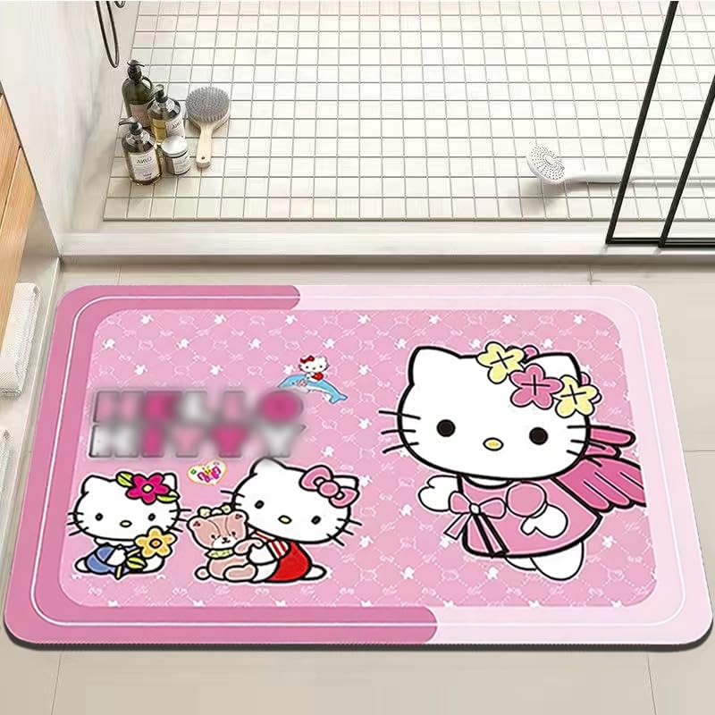 Amazon.com: Stay Young Cute Cartoon Pink Area Rugs Bathroom Rugs Super ...