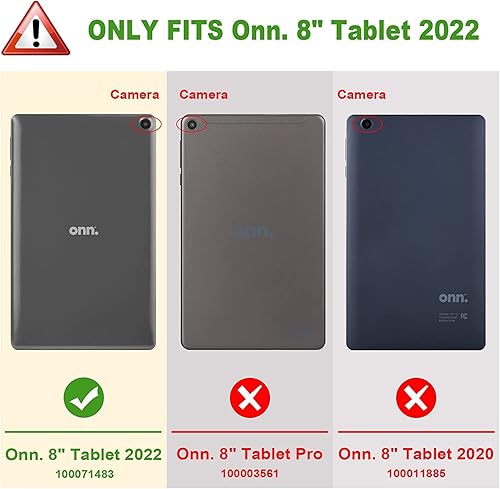 Miniatura 2 de BMOUO Funda infantil para tablet Onn de 8 pulgadas 2022 Gen 3 modelo TBBLU100071483  con protector de pantalla integrado funda ligera a prueba de