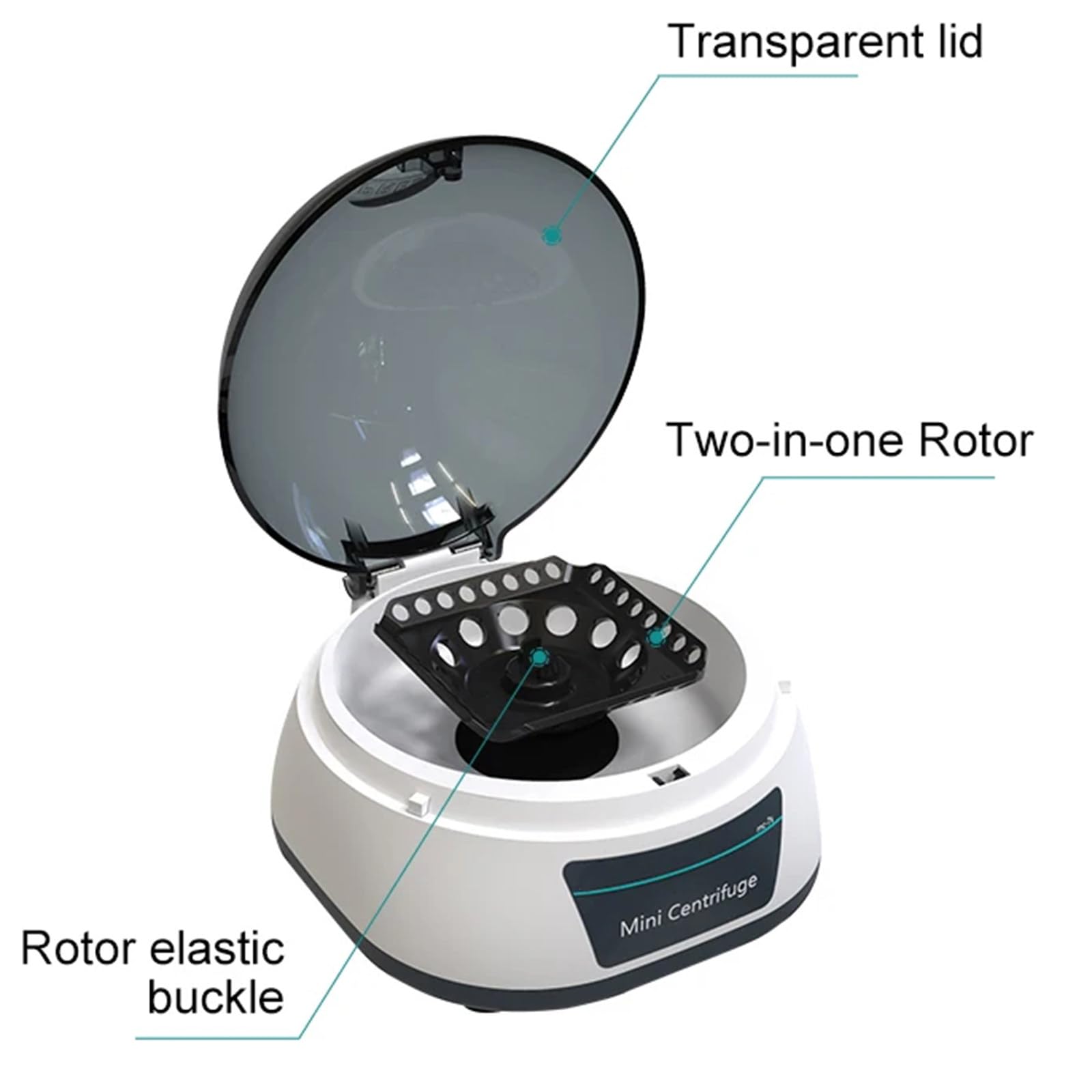 Mini wirówka 4000 obr./min 0,2 ml/1,5 ml/2 ml z rotorem 2 w 1 przenośny sprzęt laboratoryjny mikrowirówka,C