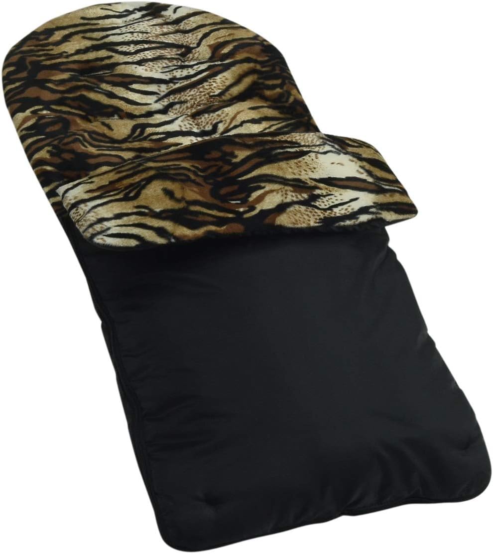 Animal Print Padded Pushchair Footmuff/Cosy Toes Compatible with Kids Kargo Duel - Tiger