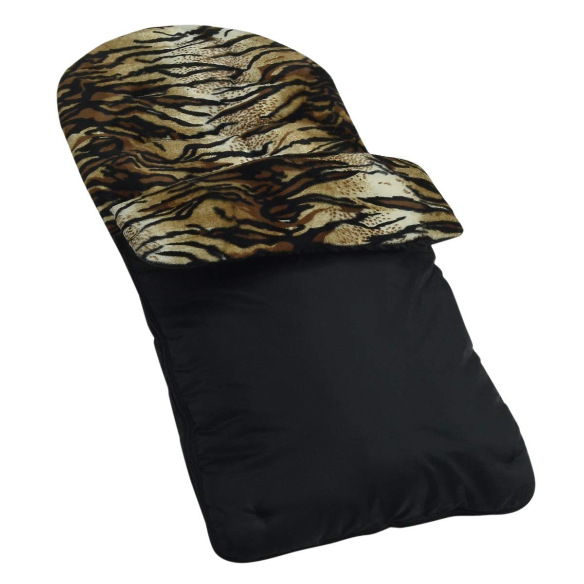 Animal Print Padded Pushchair Footmuff/Cosy Toes Compatible with Kids Kargo Duel - Tiger