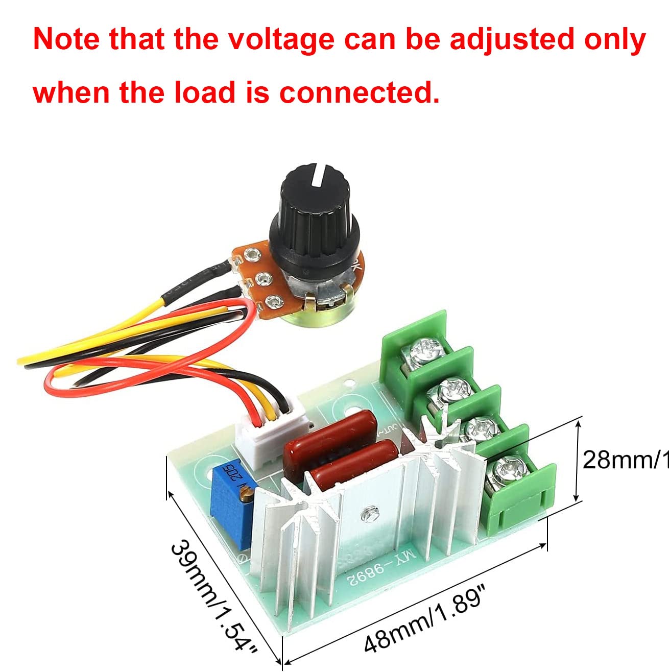 GUUZI 4pcs 2000W Regolatore di Velocità del Motore CA con Cavo, Regolatore di Velocità del Dimmer del Modulo, Regolatore di Tensione Regolabile 110-220V 25A per la Regolazione dell'attenuazione
