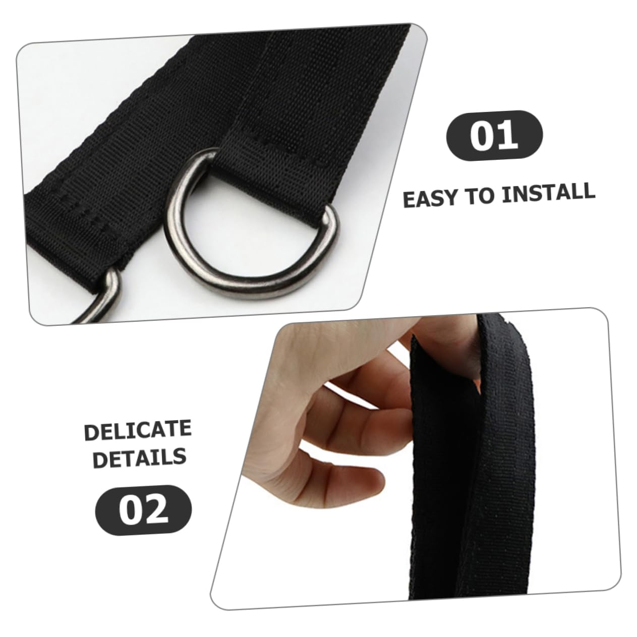 BESPORTBLE 25piezas Cintas Fijas para Columpios con Argollas Inoxidable Cuerdas De Hamaca para Exterior para Camping y Actividades