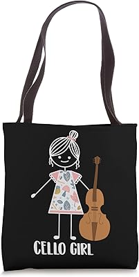 Cello Girl - Orchestra Classical Music Cellist Tote Bag
