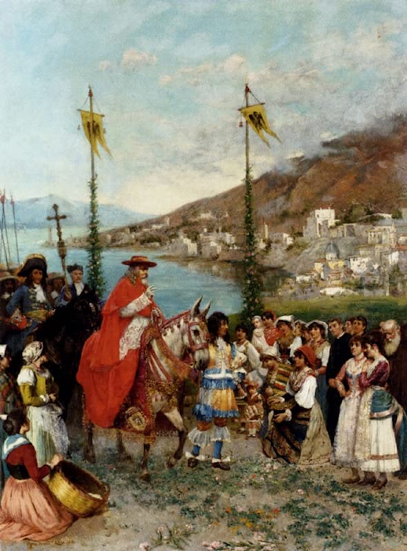 Pintura decorativa en lienzo de l'arrivo del cardinale para hogar, 60x90cm