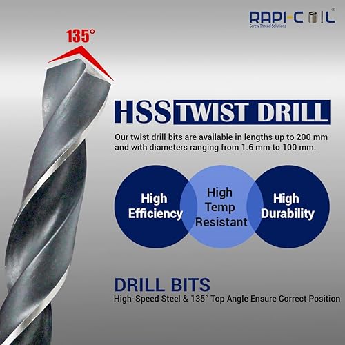 Miniatura 4 de Kit de reparación de hélices de rosca 4-40 UNC, grifo y taladro HSS M2, insertos de alambre SS 304 - Fabricado en la India
