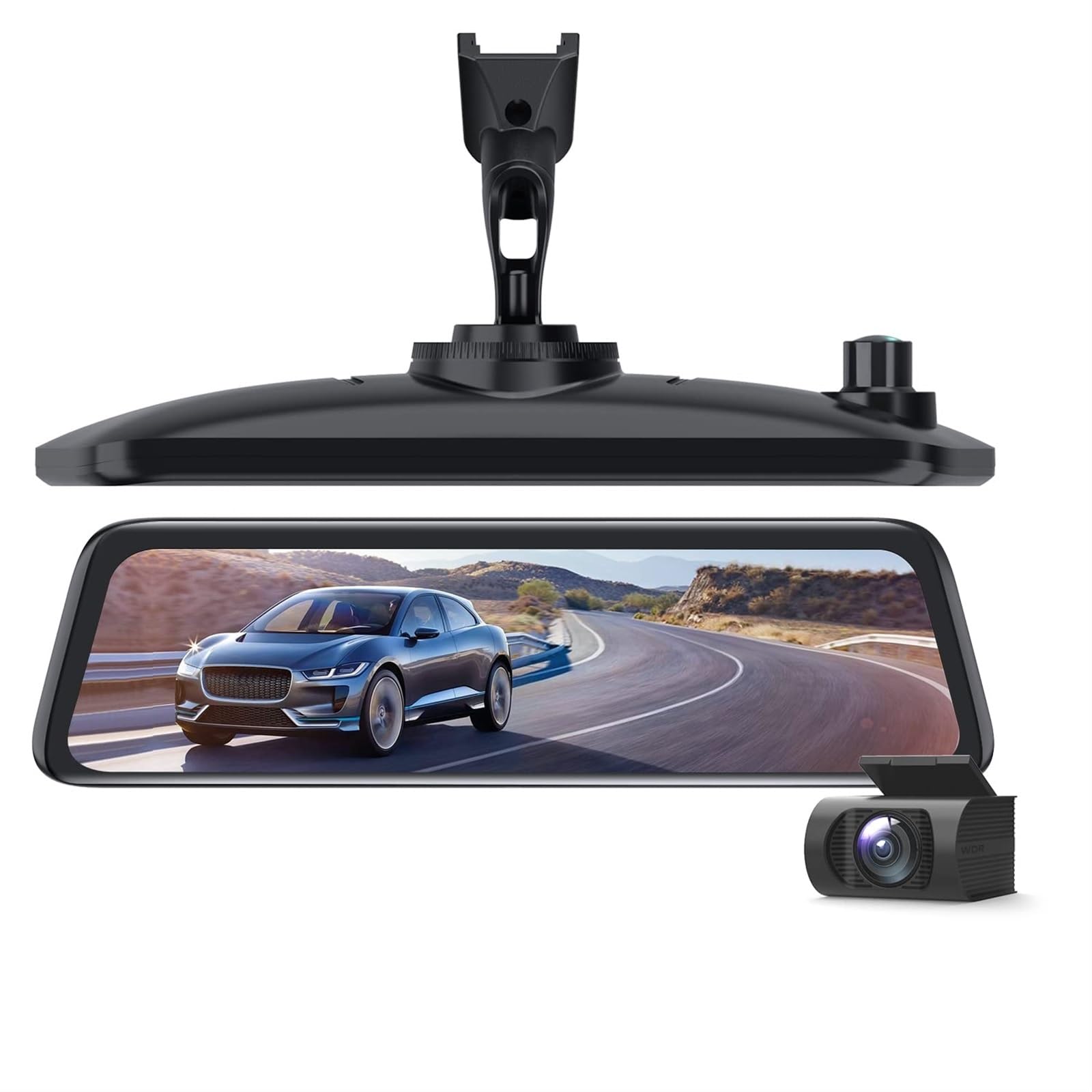 BEEBY Dashcam Mirror Dash Cam 1080P Telecamera per Specchietto Retrovisore Visione Notturna Touch Completamente Laminato Camma E Posteriore Telecamera Retromarcia Frontale Telecamera