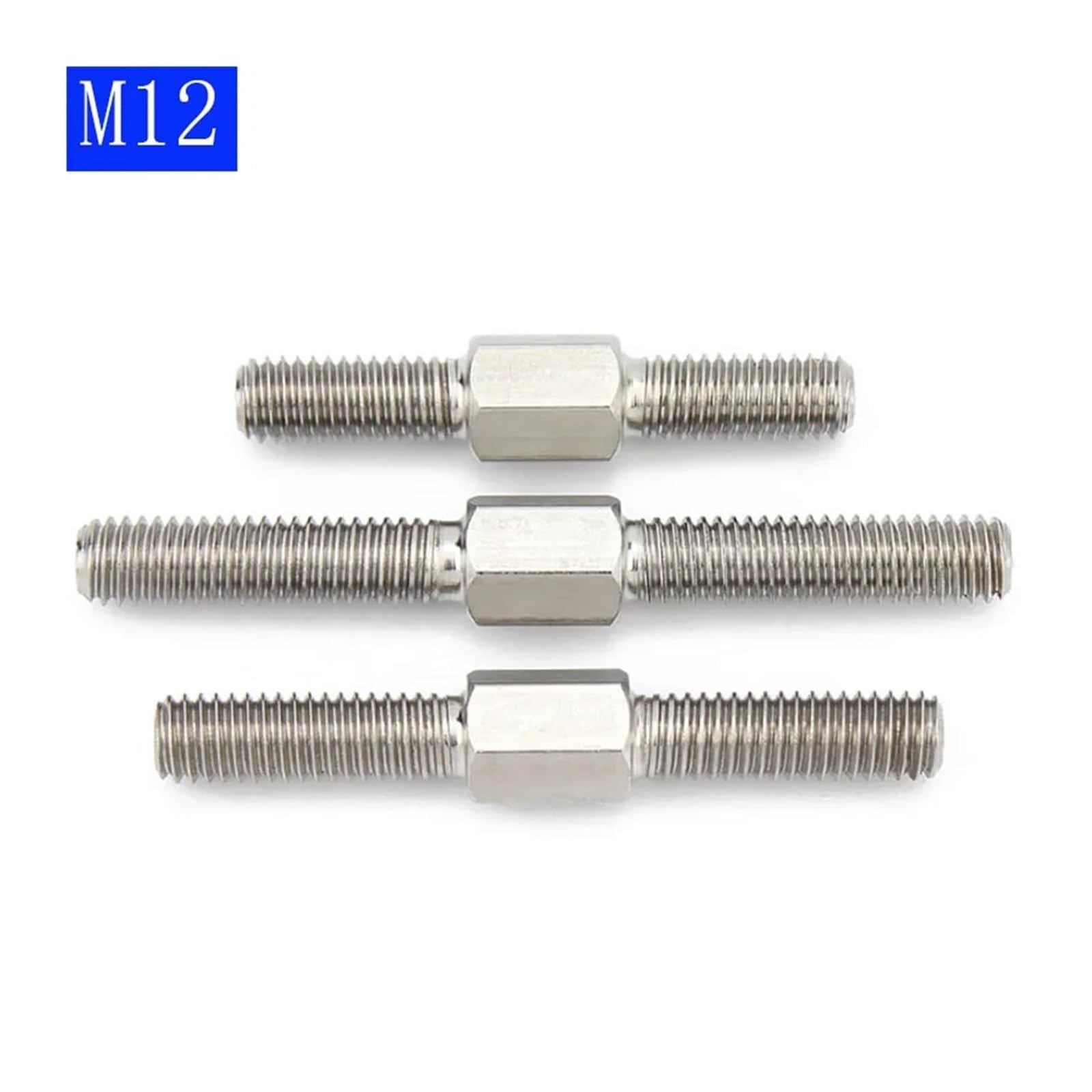 Viti prigioniere a doppia estremità M12 in acciaio inossidabile 304 LH RH (40-100) mm(M12 x 100mm 2pcs)
