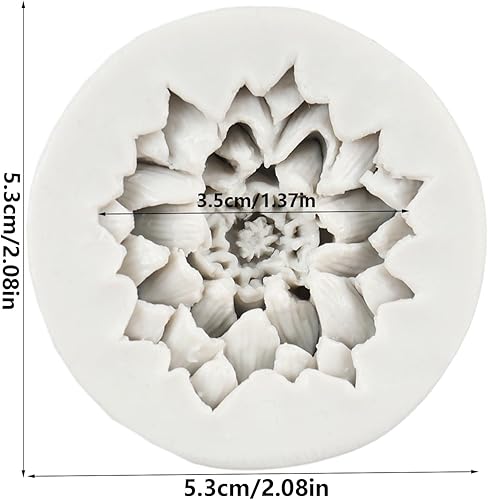 Vista 16 de Molde de silicona de flor de crisantemo, moldes para hornear pasteles de fondant, molde de caramelo de chocolate para decoración de pasteles