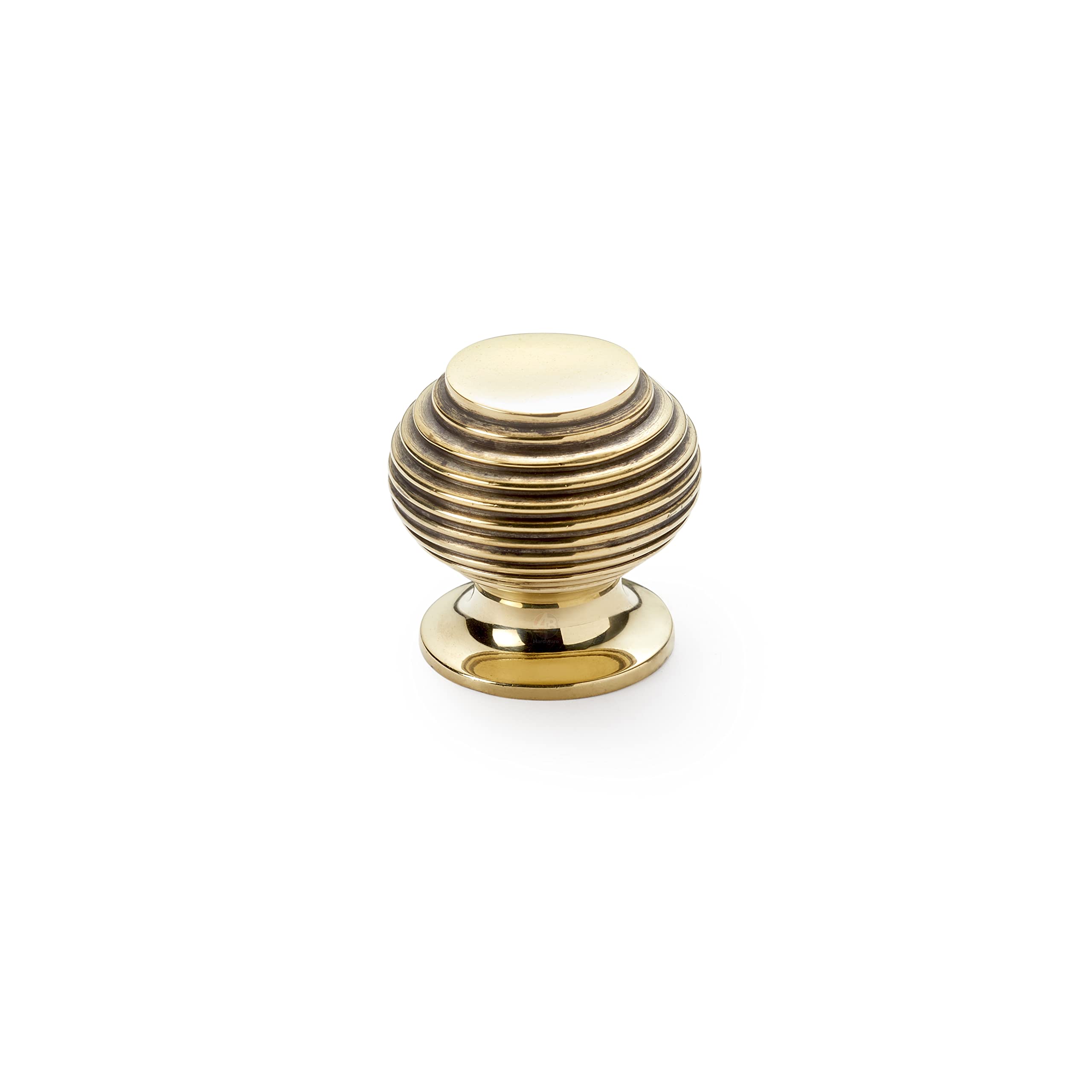 Ab Hardware Black Solid Brass 30Mm Aged Solid Brass Heavy Beehive Cupboard Door Knobs Handles Drawer Knob
