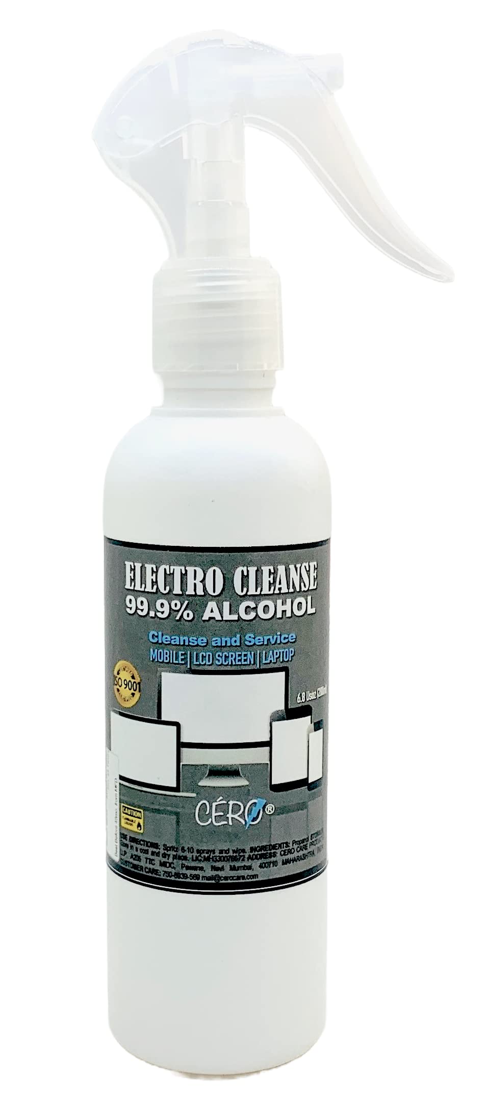 CERO ® Electro San 99.9% Iso Propyl Alcohol Cleanse and Service Electronics With Trigger Spray (200ml) (B0BV6RCY2D) Amazon Price History, Amazon Price Tracker