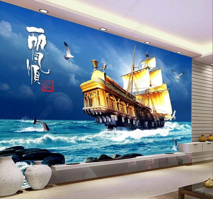 kfjhgbdshhjInk Landscape and Heavenly Reward TV Background Wall Decoration Painting*300cmx210cm(118.1x82.7inch) Murals Wallpapers Posters Photos