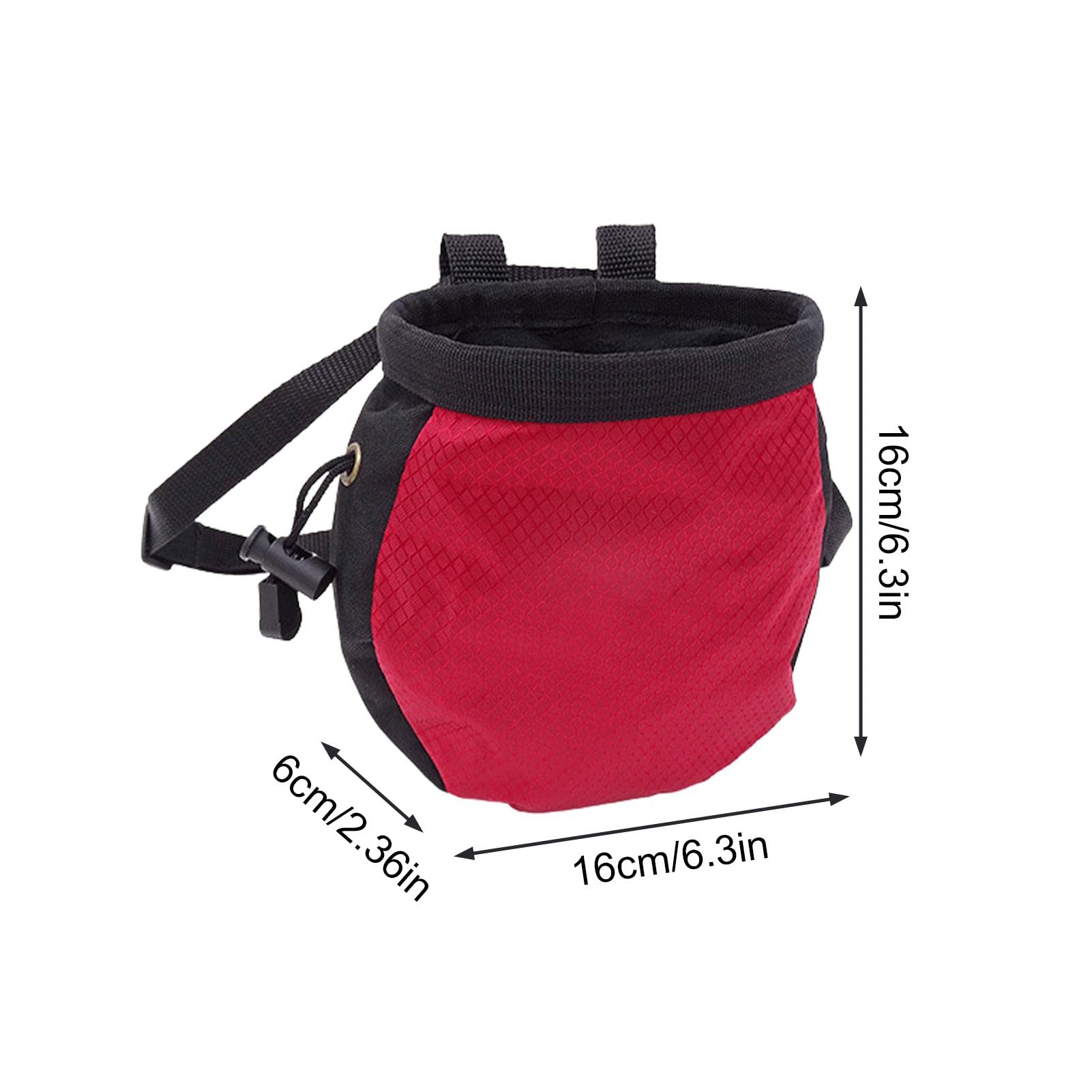 Sac à Magnésie Pour Escalade - Poche Zippée & Fermeture à Cordon - Ceinture Réglable Pour Bloc Et Salle - 5