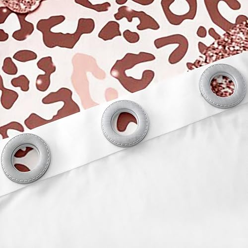 Miniatura 6 de Erosebridal Cortinas de pestañas Claret Ombre Cheetah Blackout Cortinas, cortinas de maquillaje de belleza 84 pulgadas de ancho x 84 pulgadas de