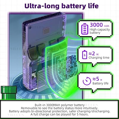 R36S Retro Handheld Game Console Support Arkos Linux System, 3.5 IPS Screen Retro Game Emulator,Portable Pocket Video Player 64GB (Purple)