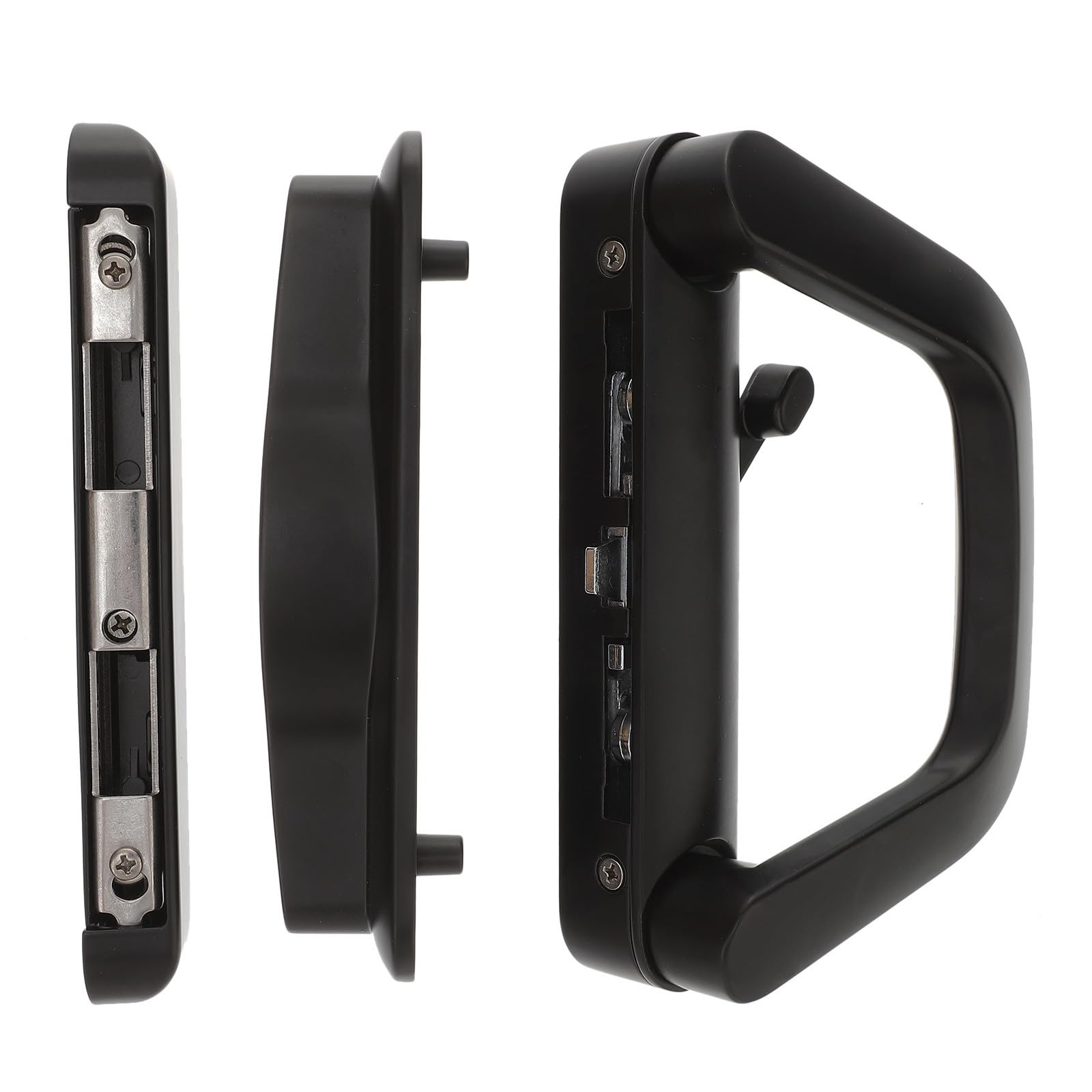 Serrure de porte coulissante ABOOFAN en alliage de zinc noire pour placard de 1,12-1,38 pouces