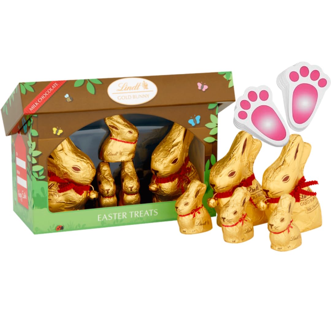 Lintd Bunny Hutch Easter Bunny - Irresistible Chocolate Delight for Easter Celebrations with egg hunt bunny feets