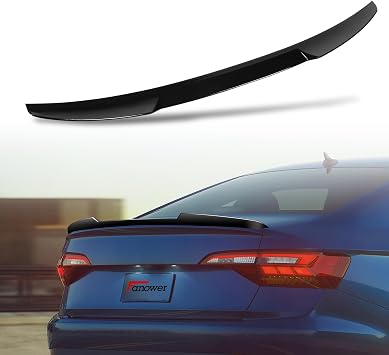 Rear Spoiler Wing Compatible with 2019-2024 for VW Jetta Sedan Comfortline/GLI/S/SE/SEL/Trendline 2019-2021 for VW Jetta Sedan Execline/GLI S/Highline/R-Line Gloss Black Rear Trunk Spoiler