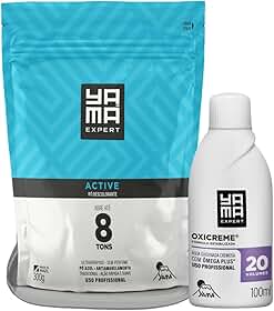 Kit Pó Descolorante Tradicional + Oxigenada 20 Volumes 100ml Profissional 8 Tons Yama 300g