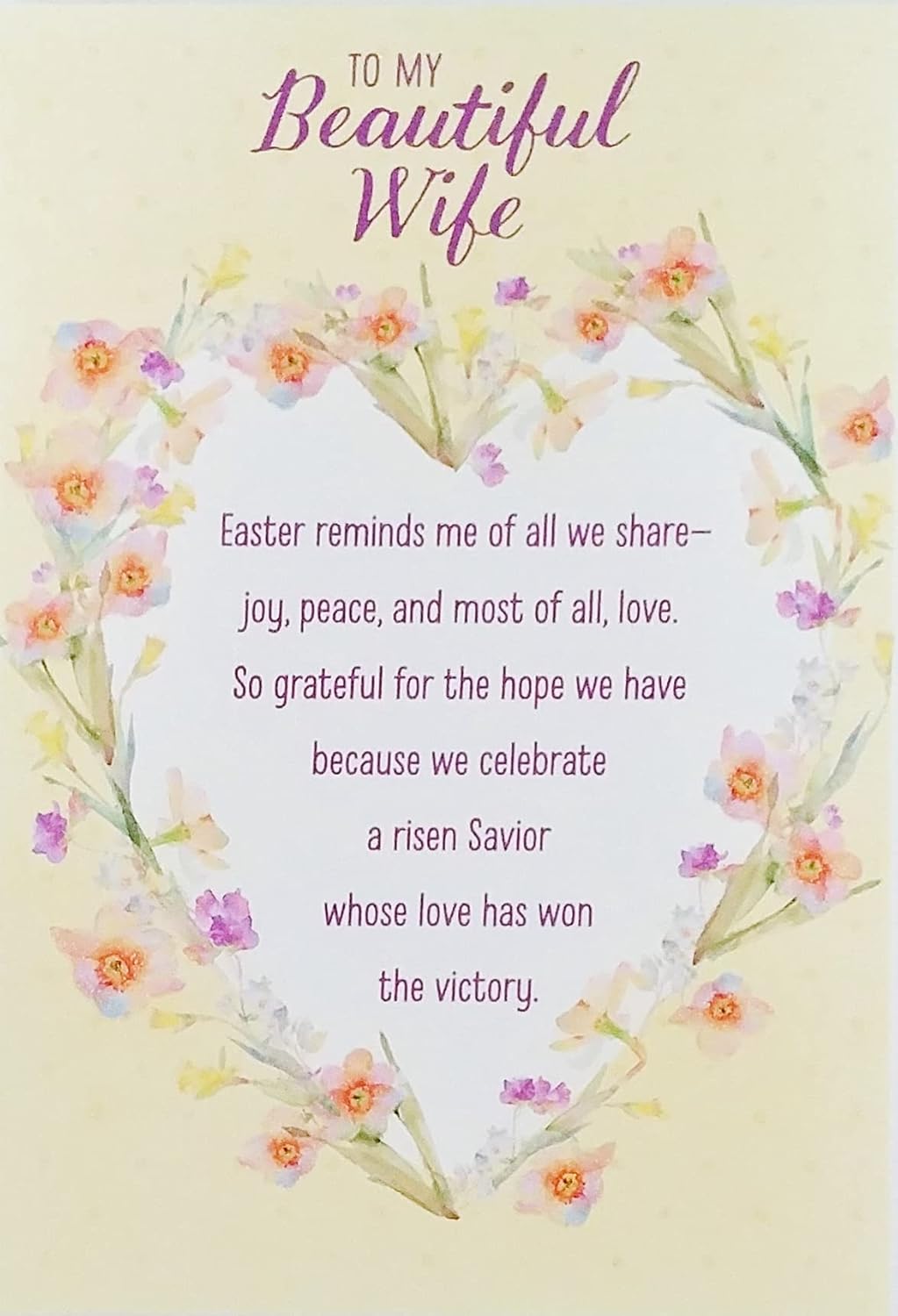 Greeting Card To My Beautiful Wife Religious Happy Easter You Are One Of The Greatest Blessings God Could Have Ever Given Me