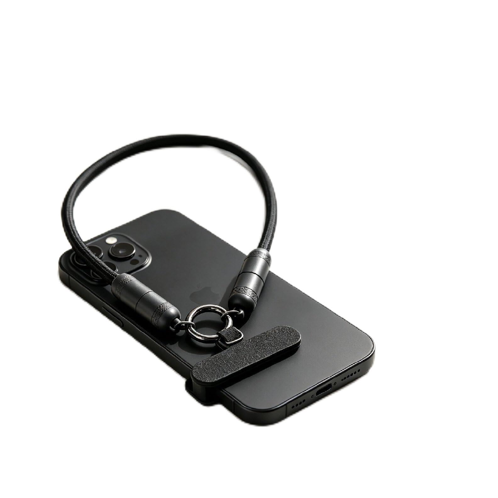 Cordino per telefono due in uno, cavo di ricarica rapida (TYPE-C) 65 W, cinturino a tracolla in tessuto, corda anti-perdita