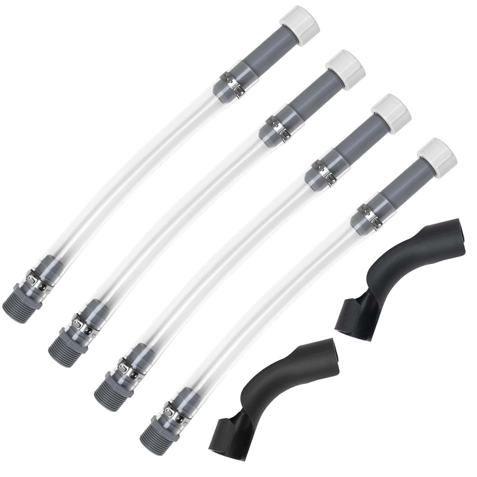 4PCS Fuel Jug Hose with Bender, 3/4" NPS Thread Gas Can Hose
