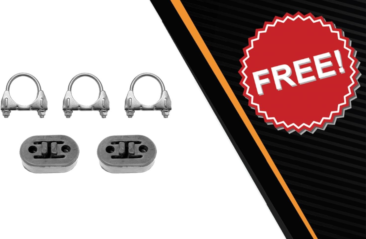 Exhaust Muffler and Tail Pipe Kit Compatible for 2006-2010 Jeep Commander 3.7L, 4.7L, 5.7L | Stainless Steel | Northeastern Exhaust | Free Clamps and Hangers Included | Direct-Fit Replacement