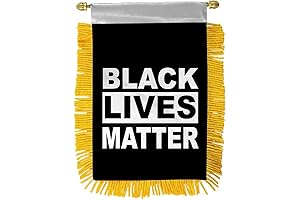 Black Lives Matter Black White 4"x6" Mini Window Banner Flag