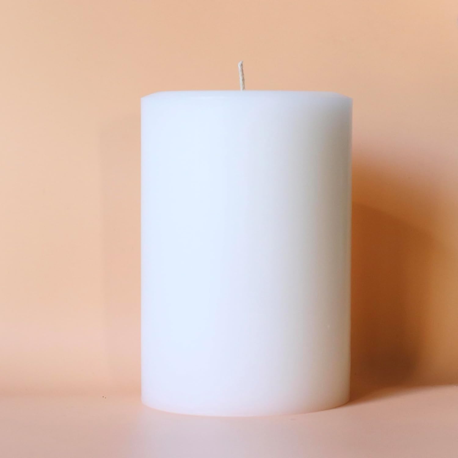 Classic White Pillar Candles, Unscented Decorative Candles for Home, Wedding, Dining Table Dripless Smokeless (4, 4 x 4)