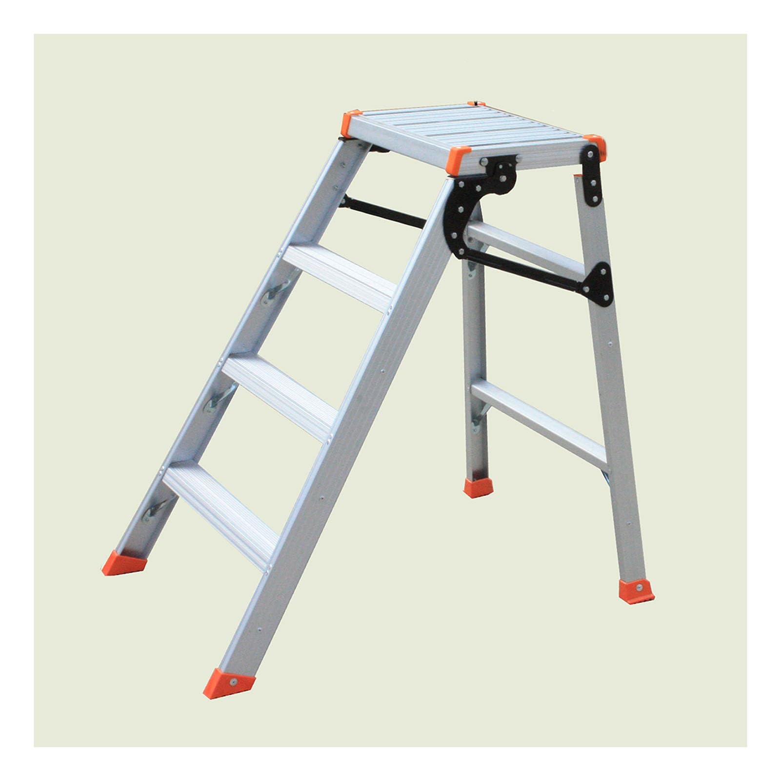Tabouret pliable portable robuste 150kg en alliage d'aluminium