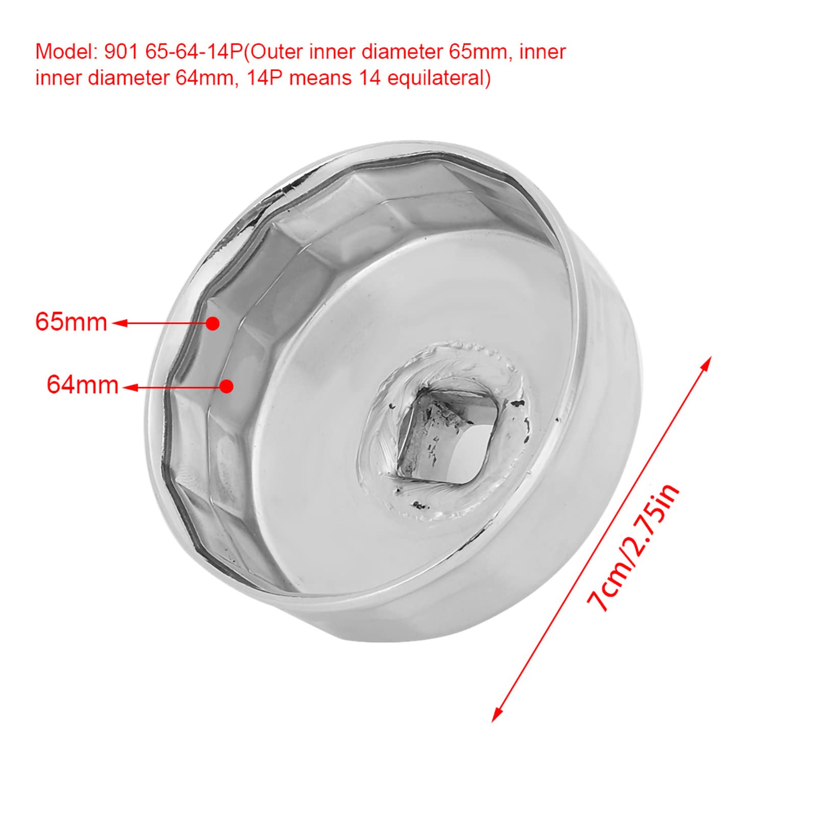 Chiave per filtro olio per tappo olio per auto Strumento per alloggiamento filtro olio per smontaggio speciale 901 (diametro interno 65 mm