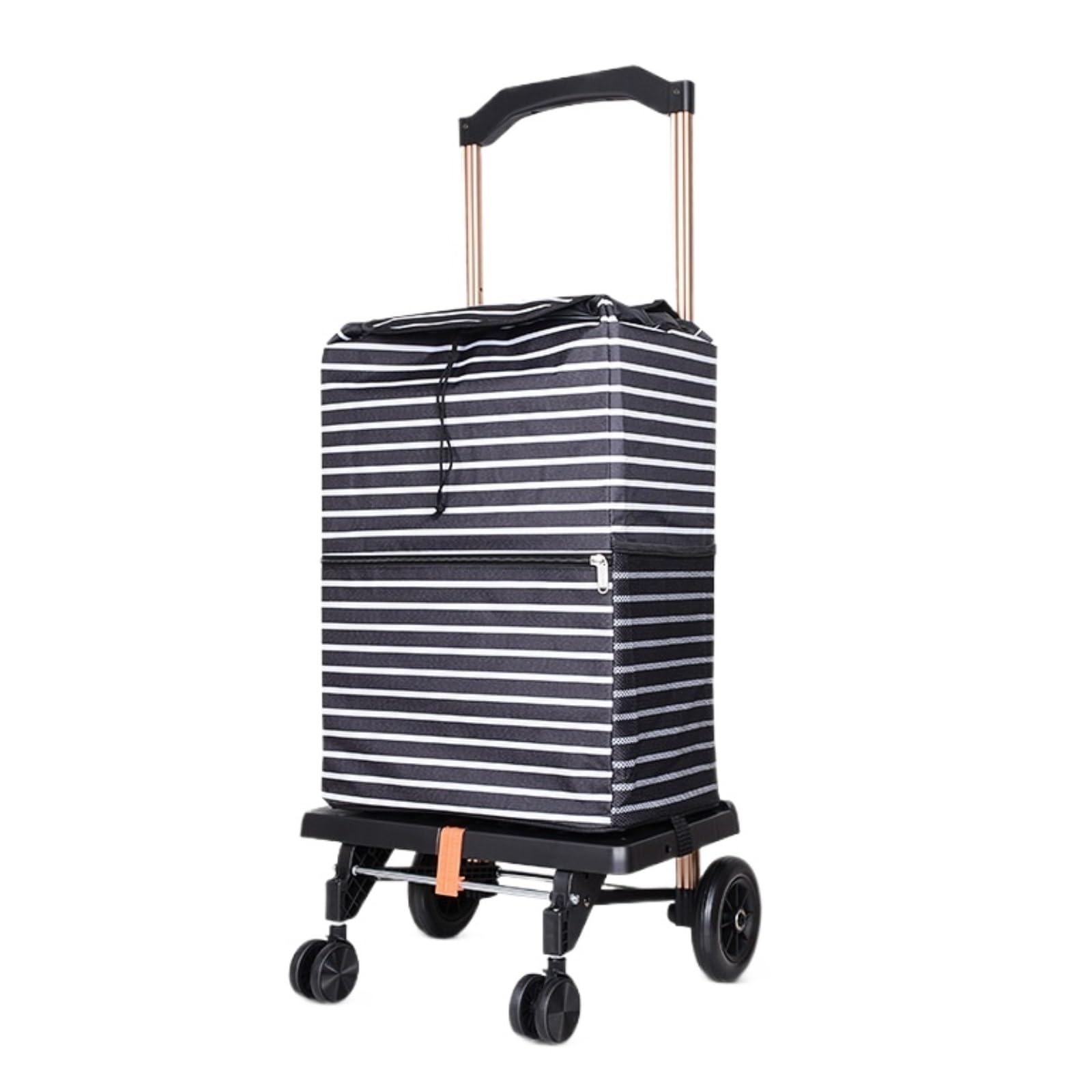 Shopping Trolley Folding Grocery Cart Aluminum Alloy Trolley For Shopping Utility Cart