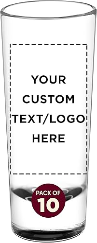 Juego de 10 vasos de chupito personalizados Cordial Shooter de 2 onzas, paquete personalizado a granel, ideal para cumpleaños, fiestas, eventos en