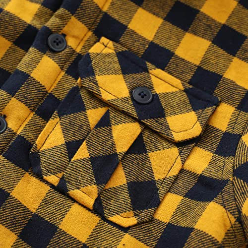 MOMOLAND Little Big Boys Long Sleeve Teddy Fleece Lined Flannel Shirt Jacket with Hood3